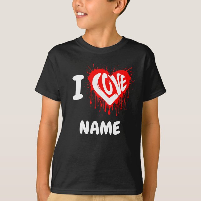 CAMISETA EU AMO O NOME PERSONALIZADO (Frente)