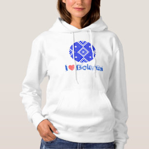 Camiseta Eu Amo O Padrão Folclórico Da Bielorrússia В 
