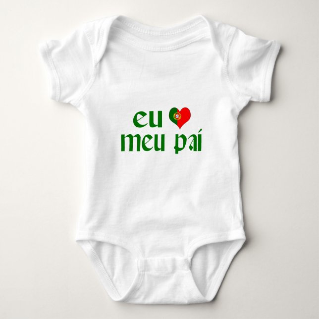 Camiseta Eu amo o pai - português (Frente)
