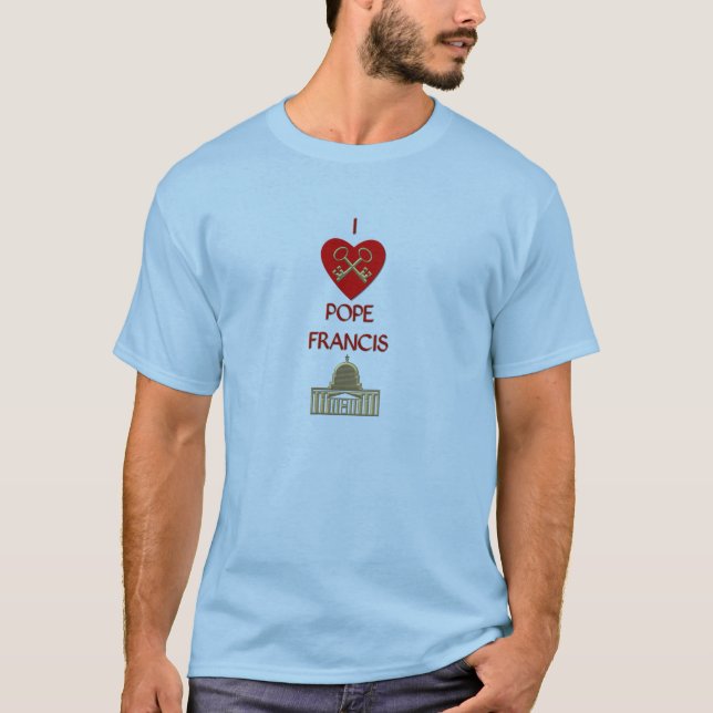 Camiseta Eu Amo o Papa Francisco (Frente)