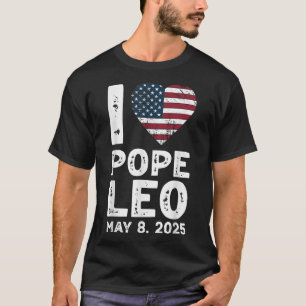 Camiseta Eu Amo O Papa Leo