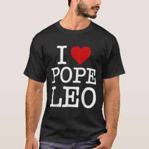 Camiseta Eu Amo O Papa Leo Xiv Retro Vintage Eu Amo Pop de