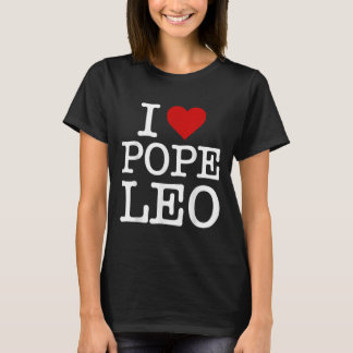 Camiseta Eu Amo O Papa Leo Xiv Retro Vintage Eu Amo Pop de 