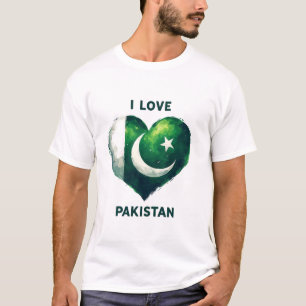 Camiseta Eu amo o Paquistão