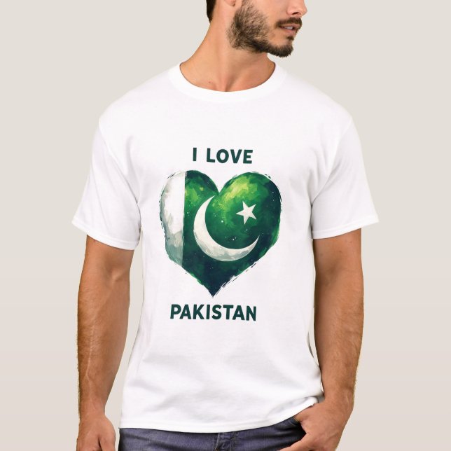 Camiseta Eu amo o Paquistão (Frente)