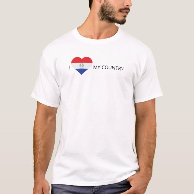 Camiseta Eu amo o Paraguai (Frente)