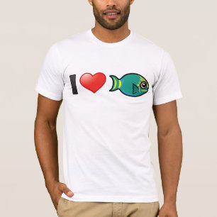 Camiseta Eu amo o Parrotfish do sinal de trânsito