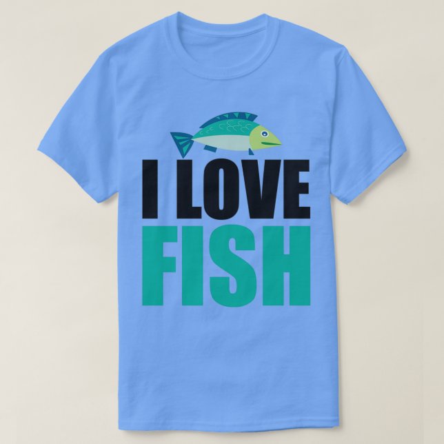 Camiseta Eu amo o peixe 5 (Frente do Design)