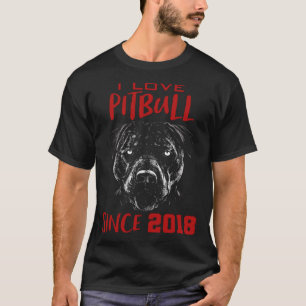 Camiseta Eu amo o pitbull desde 2018