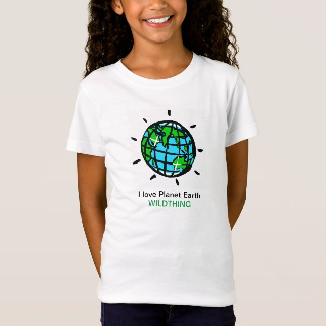 Camiseta Eu amo o Planeta Terra - Natureza Selvagem - Natur (Frente)