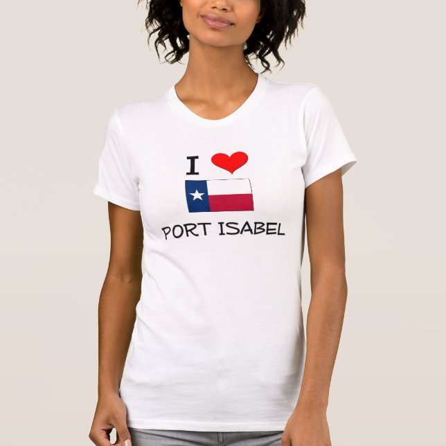 Camiseta Eu amo o porto Isabel Texas (Frente)