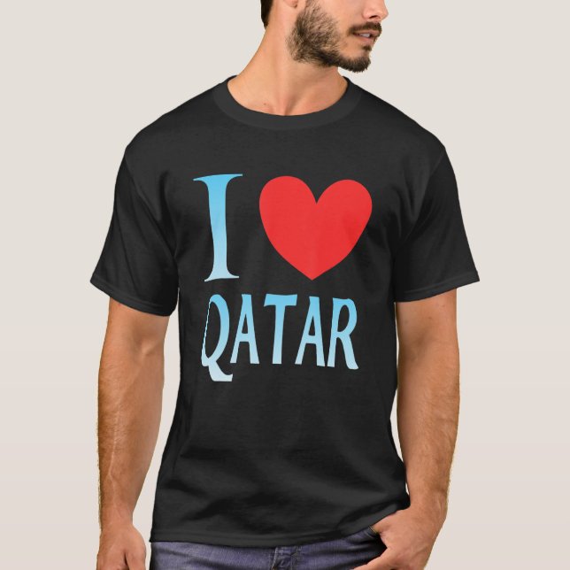 Camiseta Eu amo o Qatar (Frente)