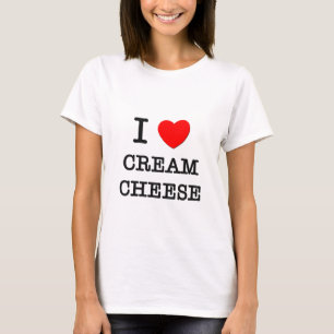Camiseta Eu amo o queijo creme