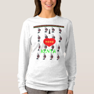 Camiseta Eu amo o Quênia Maasai Design