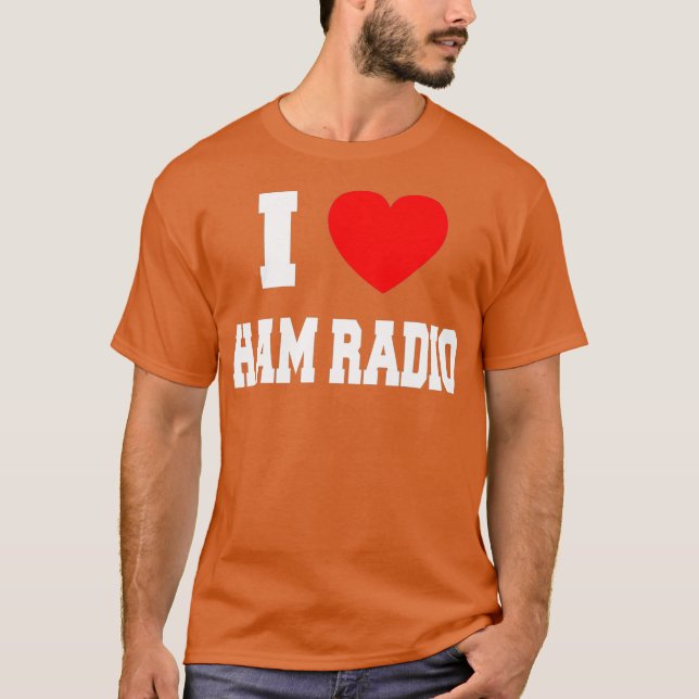Camiseta Eu amo o rádio Ham (Frente)