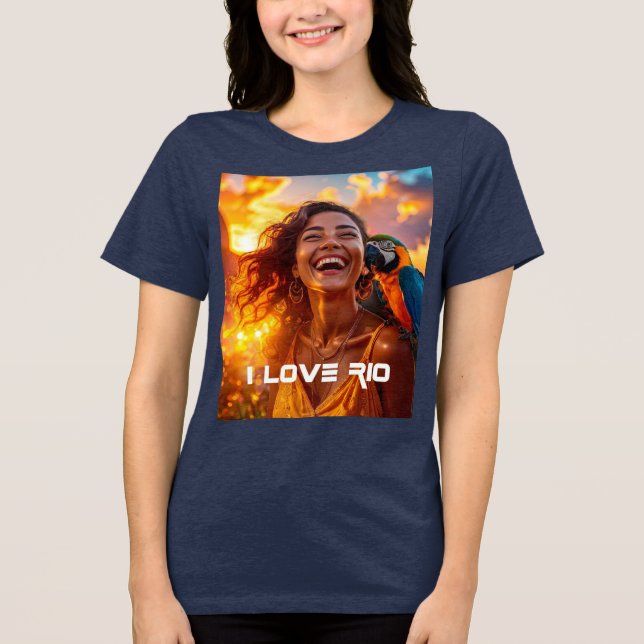 CAMISETA EU AMO O RIO (Frente)