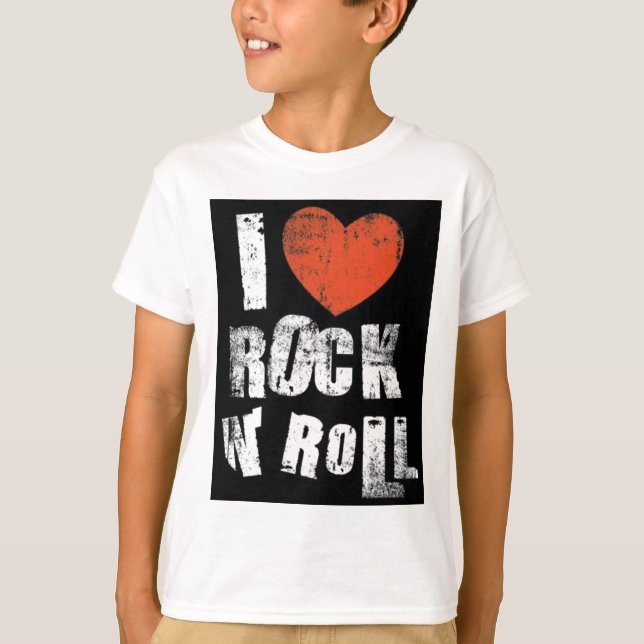 Camiseta eu amo o rock and roll (Frente)