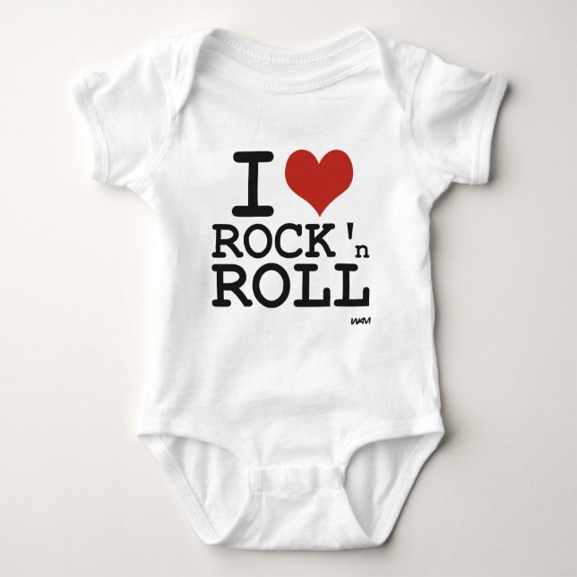 Camiseta Eu amo o rock and roll (Frente)
