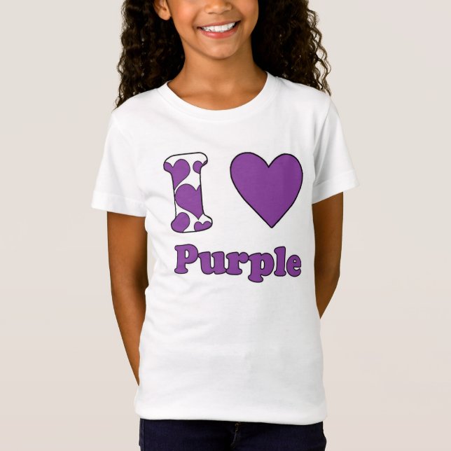 Camiseta Eu amo o roxo (Frente)
