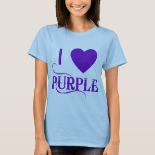 Camiseta Eu amo o roxo com Purple Heart