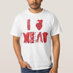 Camiseta Eu amo o T da carne