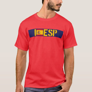 Camiseta Eu amo o T da listra de ESPAÑA