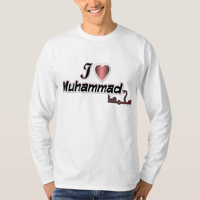 Camiseta Eu amo o T de Muhammad (Frente)