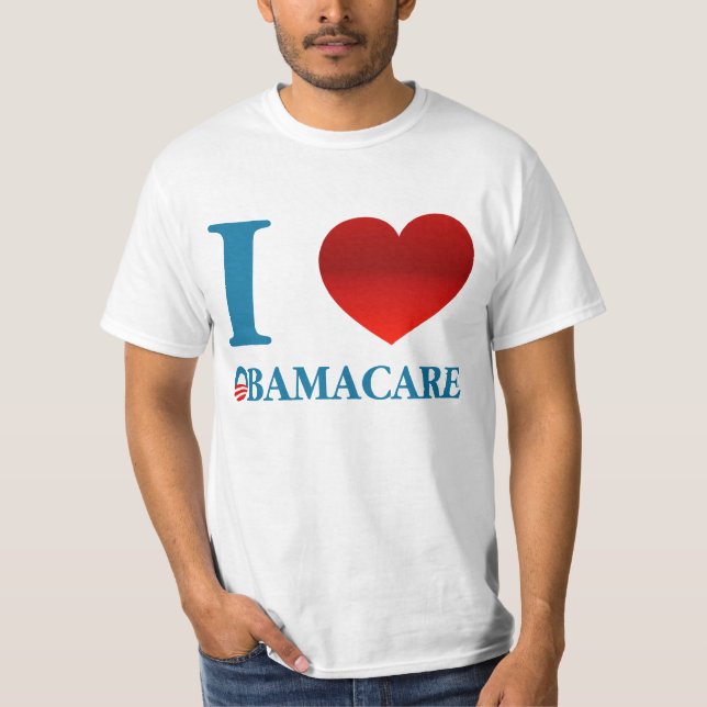 Camiseta Eu amo o T de Obamacare (Frente)