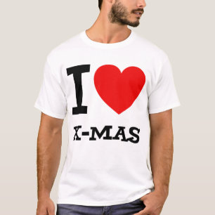 Camiseta Eu amo o T do Natal