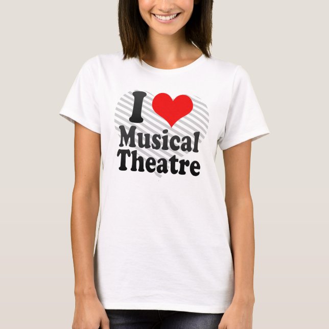 Camiseta Eu amo o teatro musical (Frente)