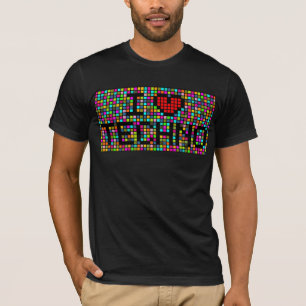 Camiseta eu amo o techno