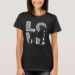 Camiseta Eu Amo O Tema Do Cachorro Schnauzer Da Minha Minia