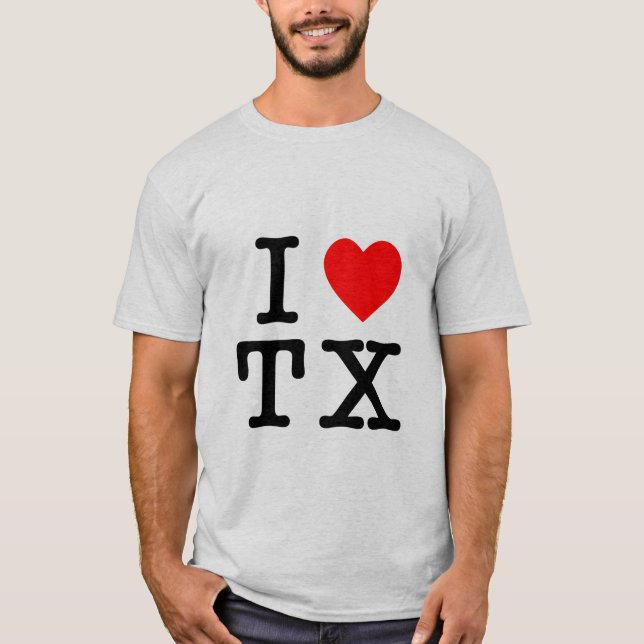 Camiseta Eu amo o Texas (Frente)