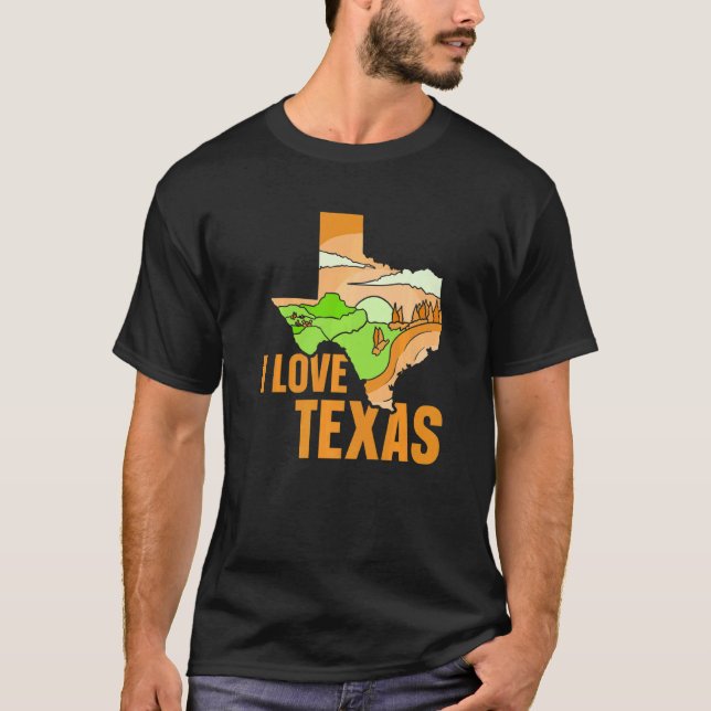 Camiseta Eu Amo o Texas Pride Texan Patriotic Sayium (Frente)