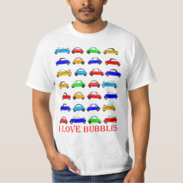 Camiseta Eu amo o tshirt dos carros da bolha