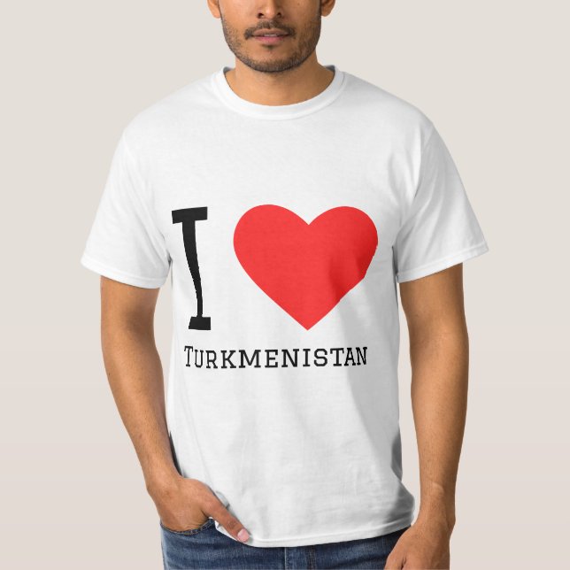 Camiseta Eu amo o Turquemenistão (Frente)