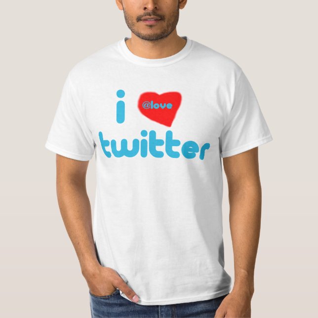 Camiseta Eu amo o Twitter (Frente)