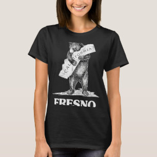 Camiseta Eu Amo O Urso Fresno da Califórnia Abrindo A Calif