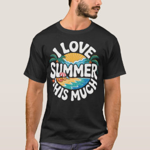 Camiseta Eu Amo o Verão Tanto Sol Vibrações Praia