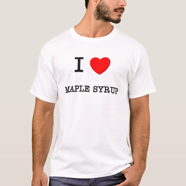 Camiseta Eu amo o XAROPE de BORDO (a comida) (Frente)