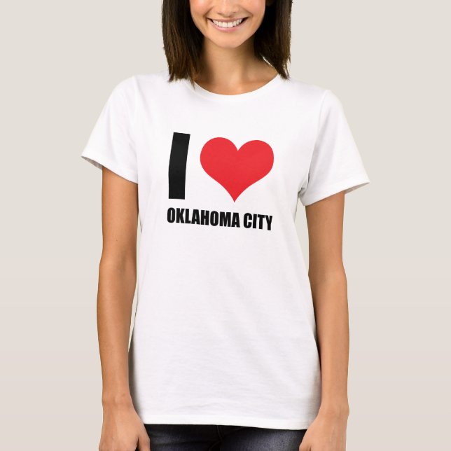 Camiseta Eu amo Oklahoma City (Frente)
