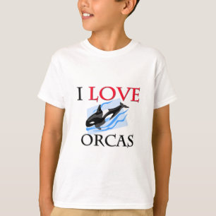 Camiseta Eu amo orcas