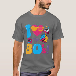 Camiseta Eu Amo os Anos 80 Clássico Anos 80 Retro Vintage 1
