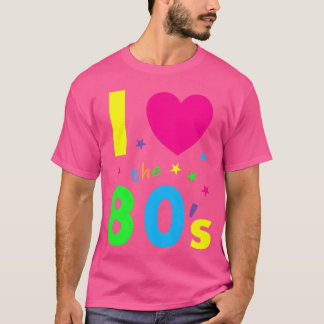Camiseta Eu Amo os Anos 80 engraçado