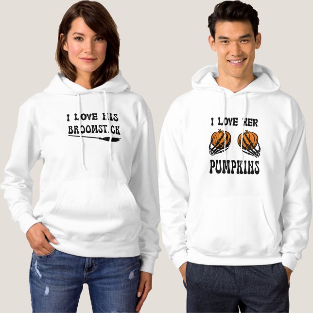 Camiseta EU AMO OS Casais DE Dia de as Bruxas engraçado DO  (https://www.zazzle.com/i_love_her_pumpkins_funny_halloween_couples_hoodie-256744791958511507)