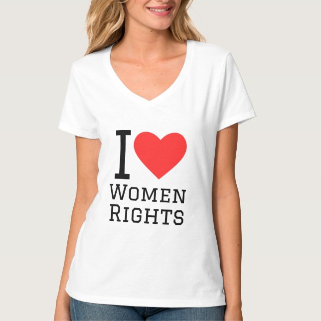 Camiseta Eu amo os direitos das mulheres (Frente)