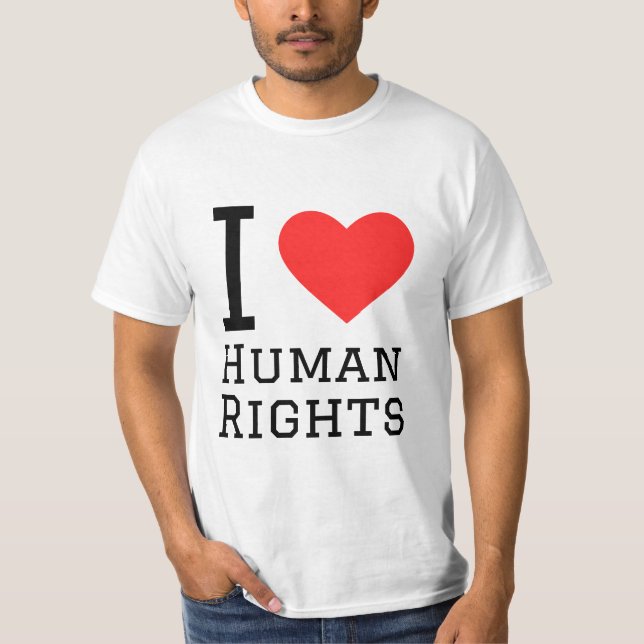 Camiseta Eu amo os direitos humanos (Frente)