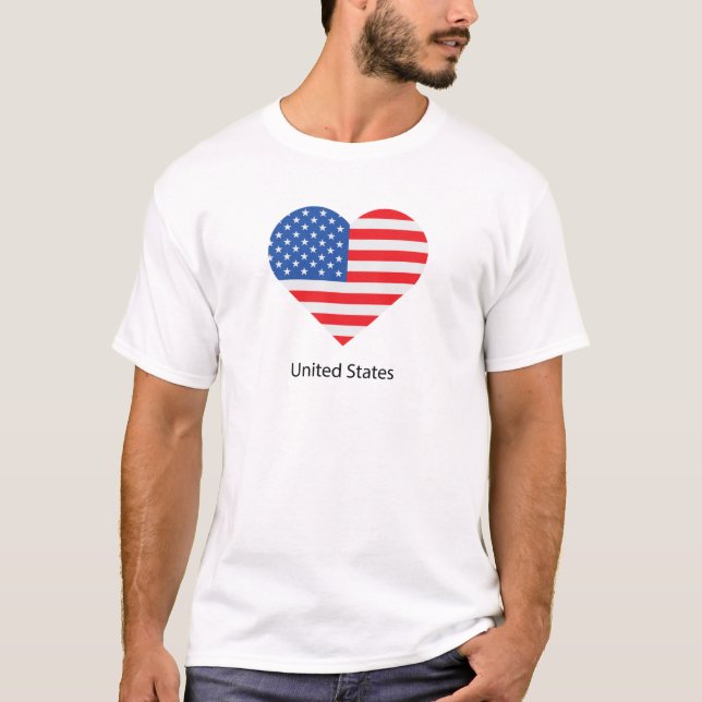 Camiseta Eu Amo os Estados Unidos (Frente)