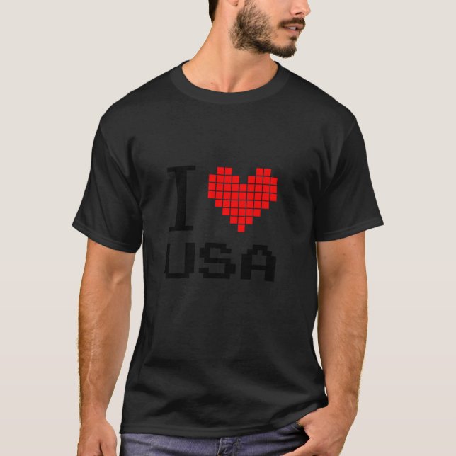 Camiseta Eu Amo Os EUA Aproveitar Os Estados Unidos Patriót (Frente)