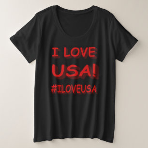 Camiseta "EU AMO OS EUA" - Design de Expressão Bestial. Com